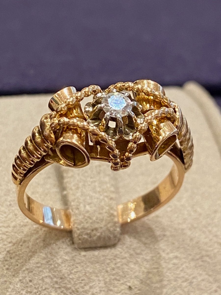 Vintage Rose Gold And Diamond Ring-photo-7