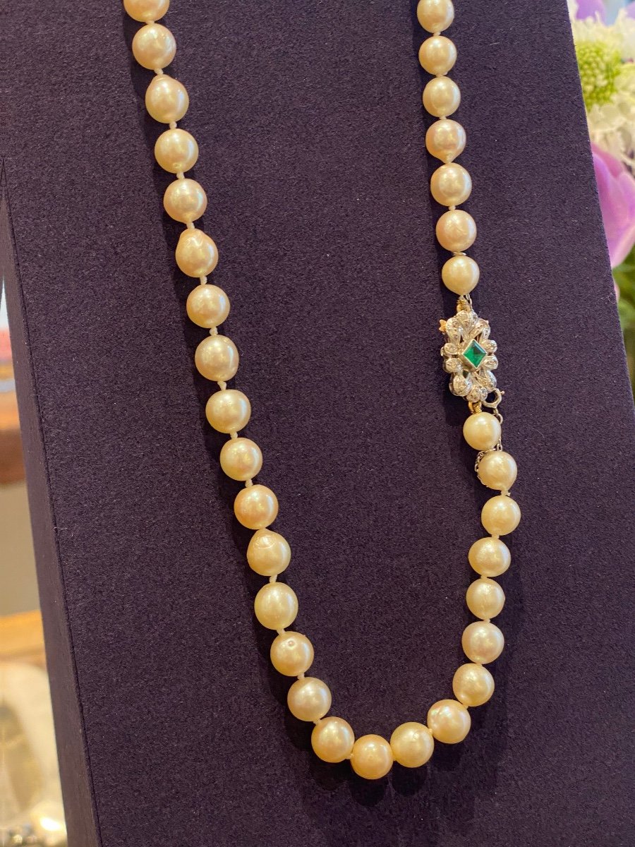 Art Deco Cultured Pearl Necklace-photo-4