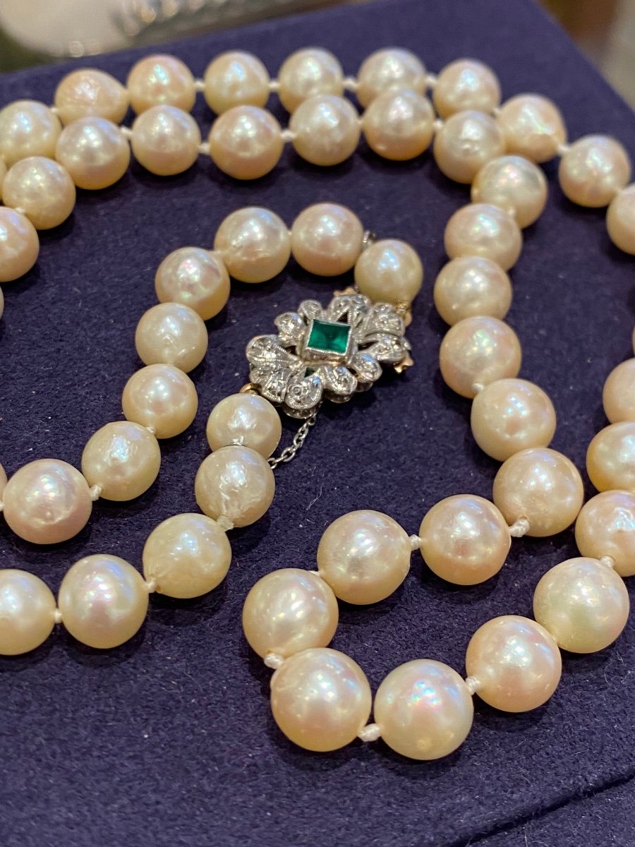 Art Deco Cultured Pearl Necklace-photo-3