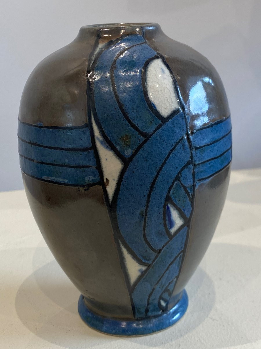 Odetta, Manufacture Hb Quimper, Petit Vase boule soliflore-photo-2