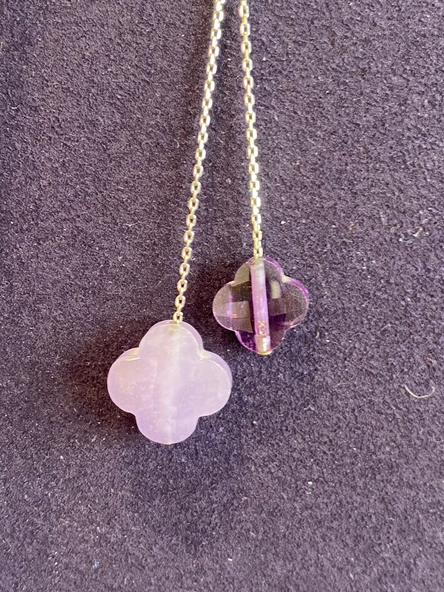 Morganne Bello, White Gold & Amethyst Neglige Necklace-photo-2