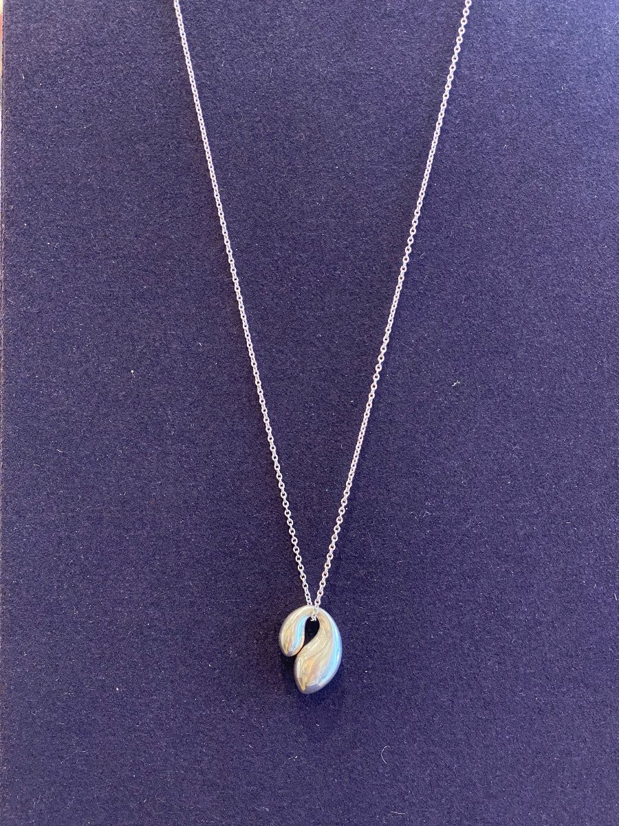 Tiffany & Co Par Elsa Peretti (1940-2021), Collier En Argent "double Goutte"-photo-2