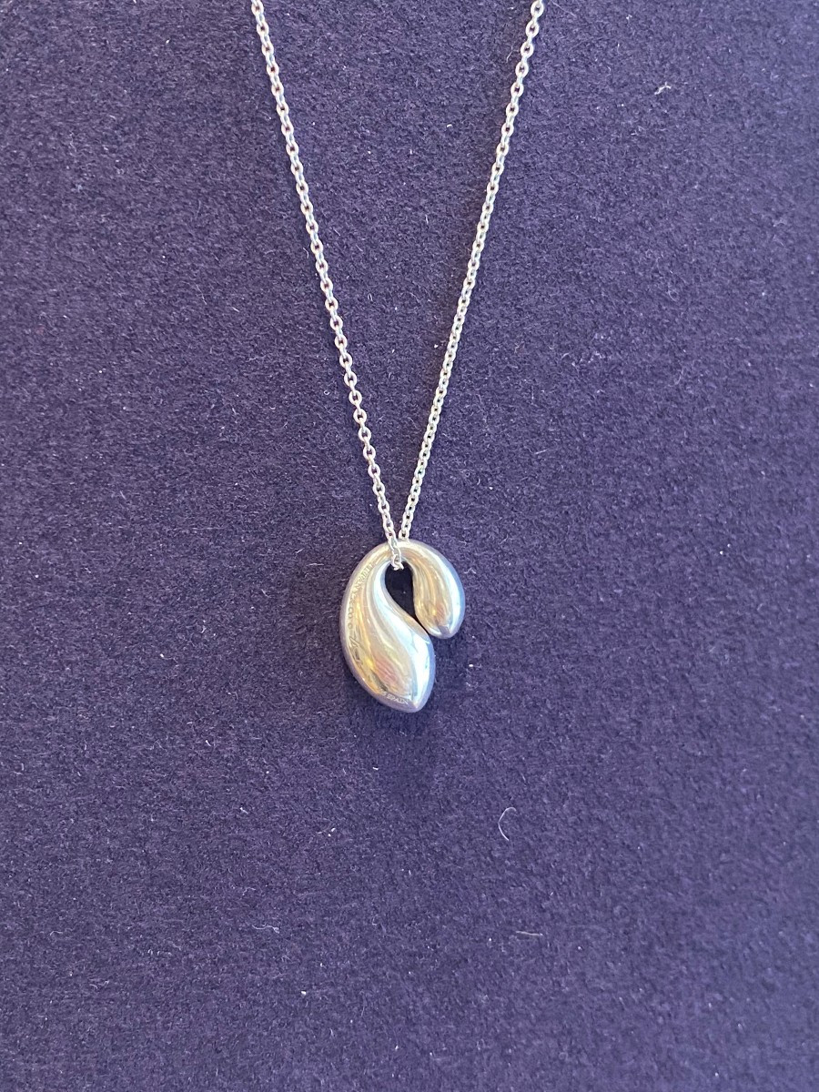 Tiffany & Co Par Elsa Peretti (1940-2021), Collier En Argent "double Goutte"