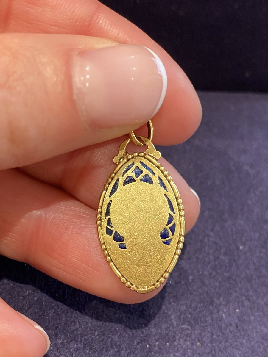 Medal Of The Virgin Plique A Jour Enamels-photo-3