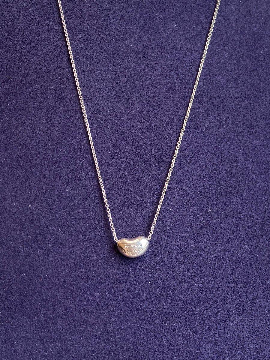 Tiffany & Co Par Elsa Peretti (1940-2021), Collier En Argent "bean"-photo-2