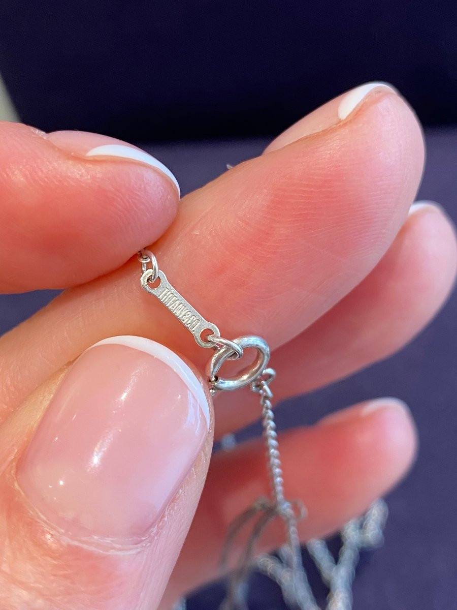 Tiffany & Co Par Elsa Peretti (1940-2021), Collier En Argent "bean"-photo-4