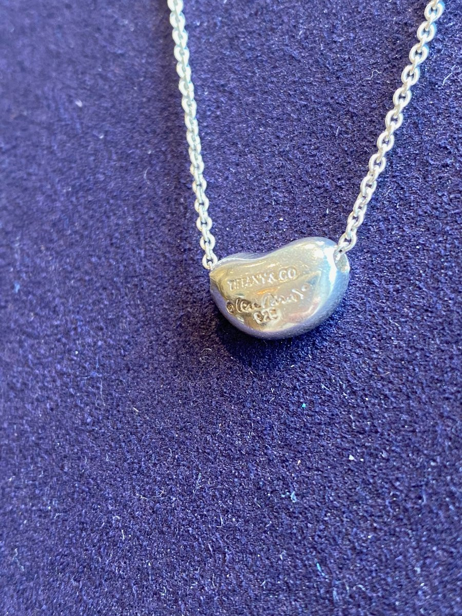 Tiffany & Co Par Elsa Peretti (1940-2021), Collier En Argent "bean"-photo-3