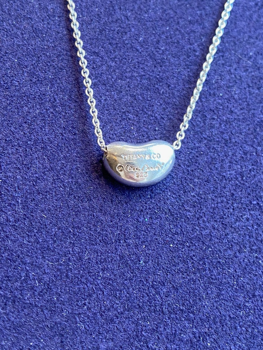 Tiffany & Co Par Elsa Peretti (1940-2021), Collier En Argent "bean"-photo-4