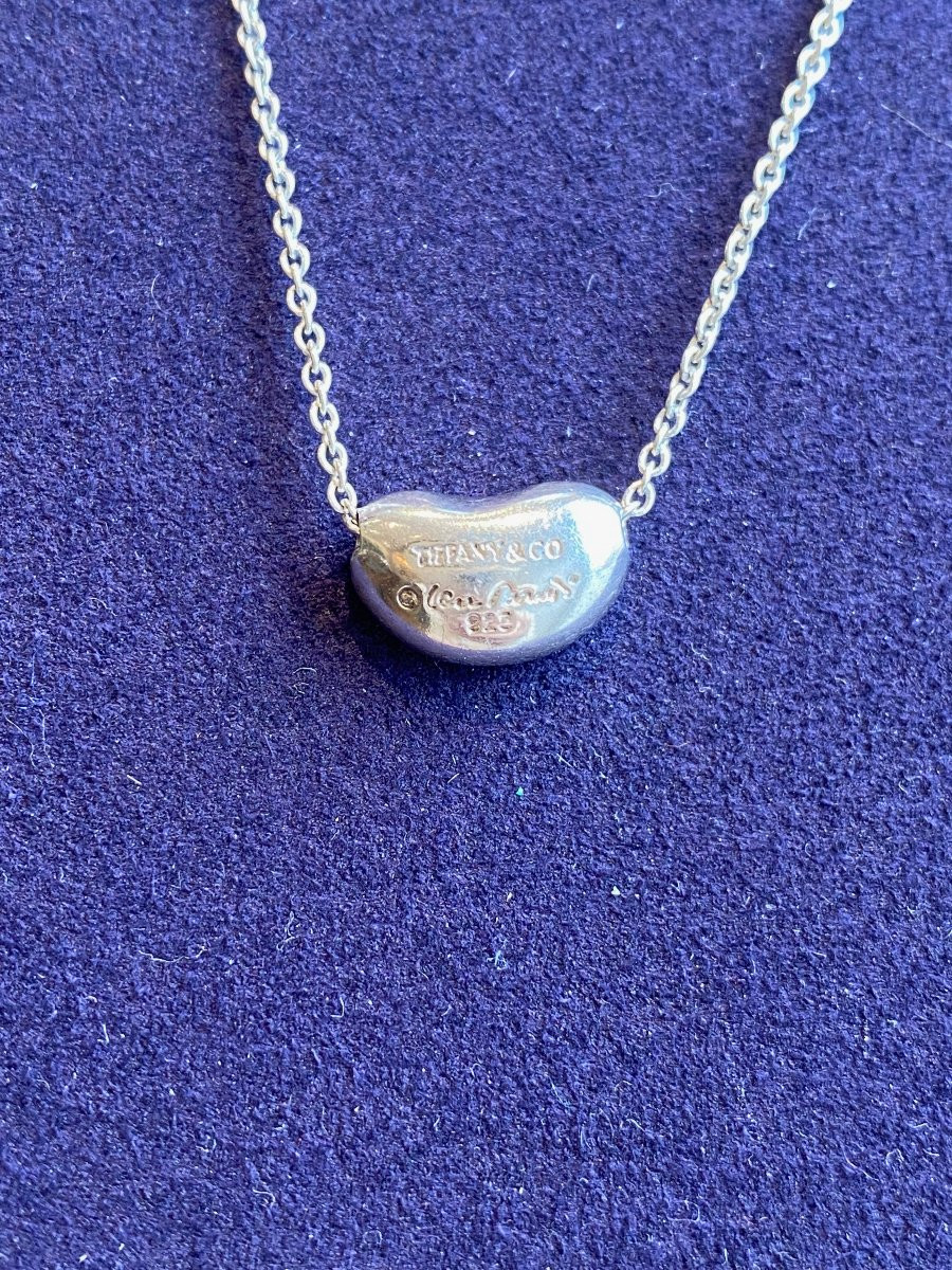 Tiffany & Co Par Elsa Peretti (1940-2021), Collier En Argent "bean"-photo-5