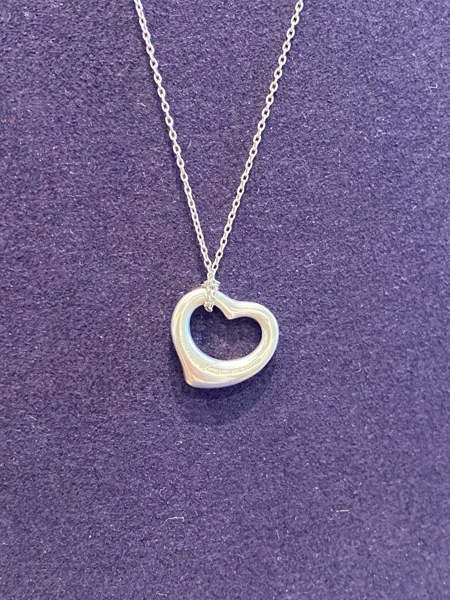 Tiffany & Co By Elsa Peretti (1940-2021), "open Heart" Necklace-photo-2