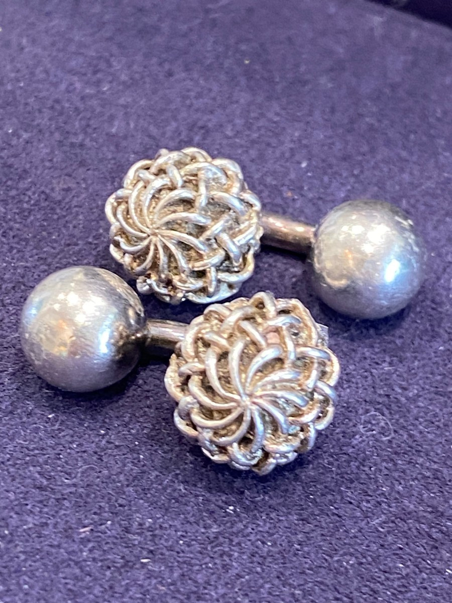 Gaetan De Percin (1904-1994), Pair Of Silver Cufflinks