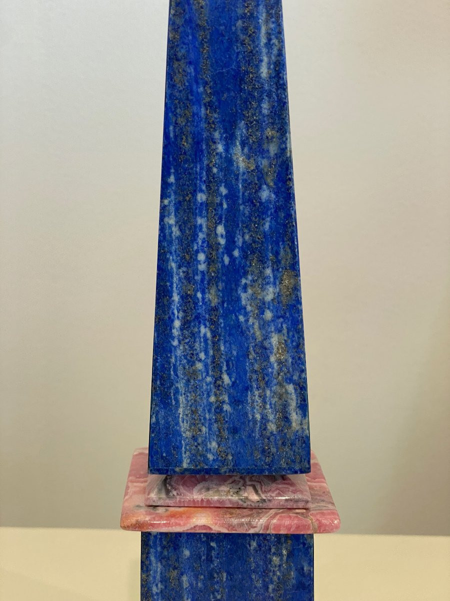 Lapis Lazuli And Rhodochrosite Obelisk-photo-2