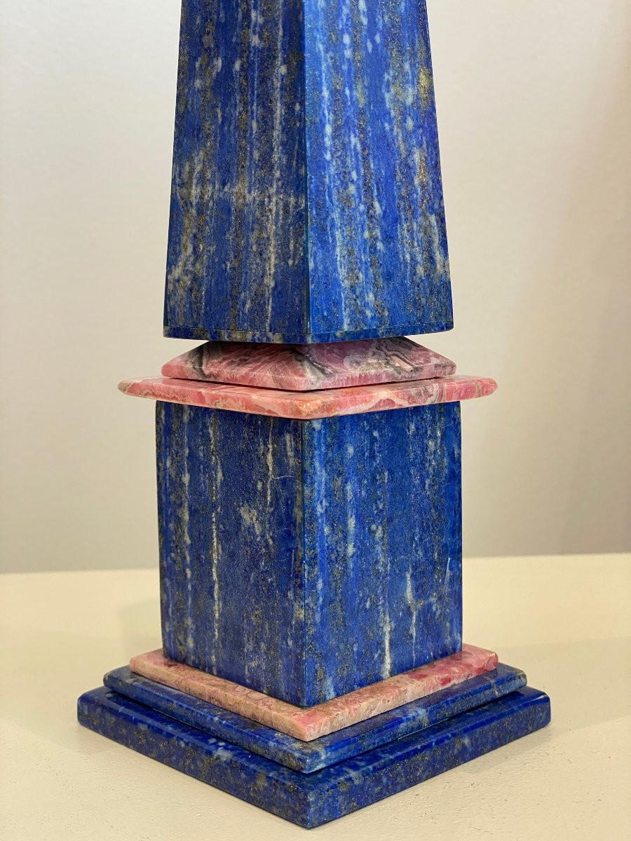 Lapis Lazuli And Rhodochrosite Obelisk-photo-3