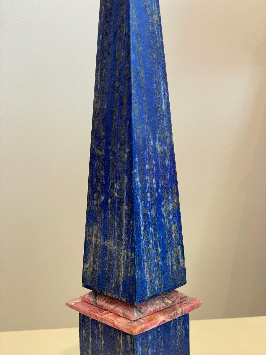 Lapis Lazuli And Rhodochrosite Obelisk-photo-1