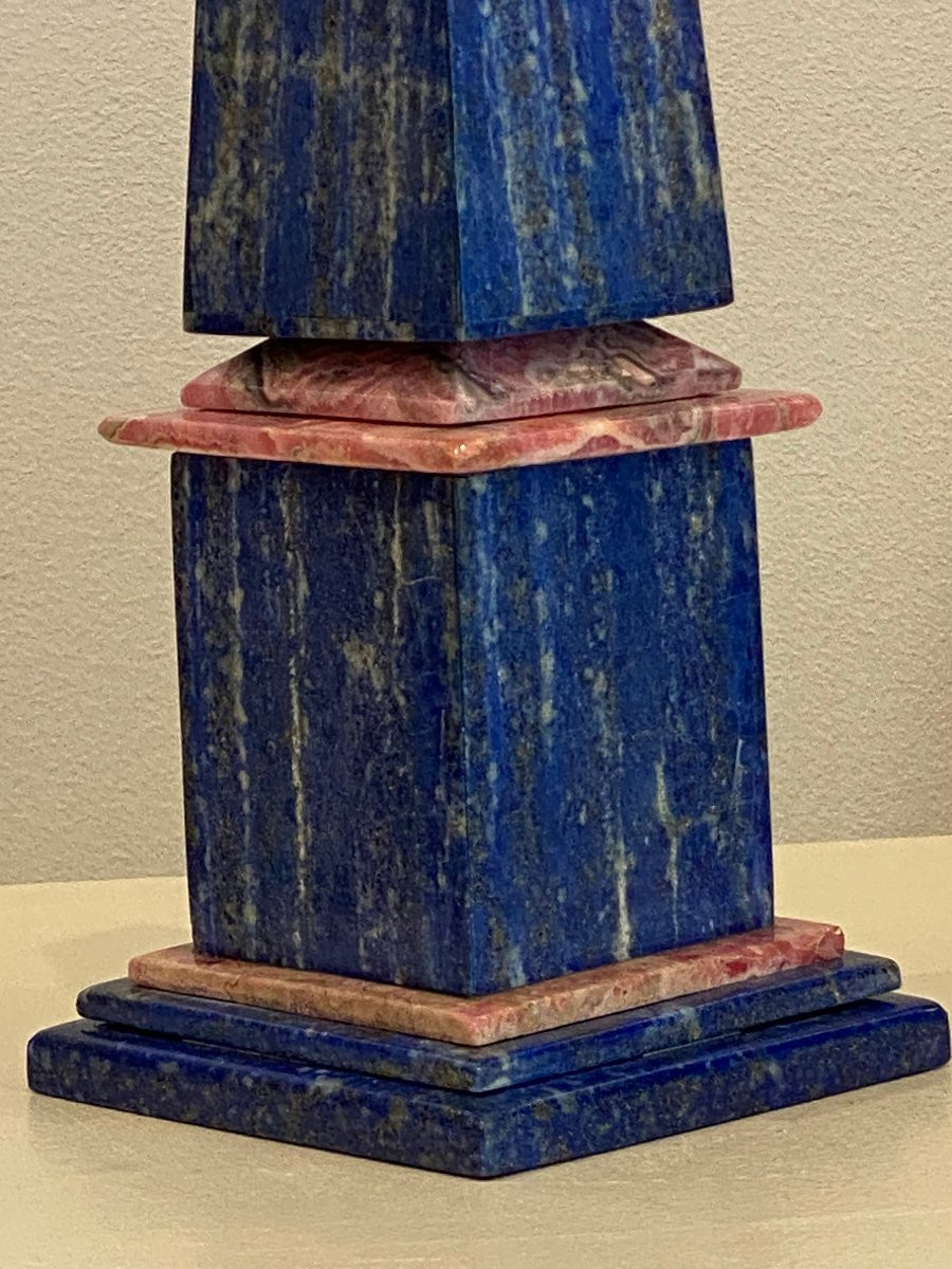 Lapis Lazuli And Rhodochrosite Obelisk-photo-2
