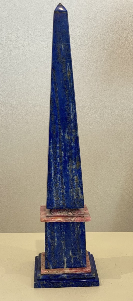 Lapis Lazuli And Rhodochrosite Obelisk