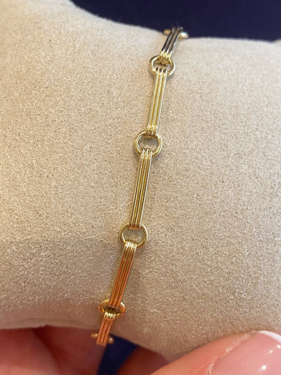 CHAUMET, BRACELET VINTAGE MAILLE JASERON-photo-2