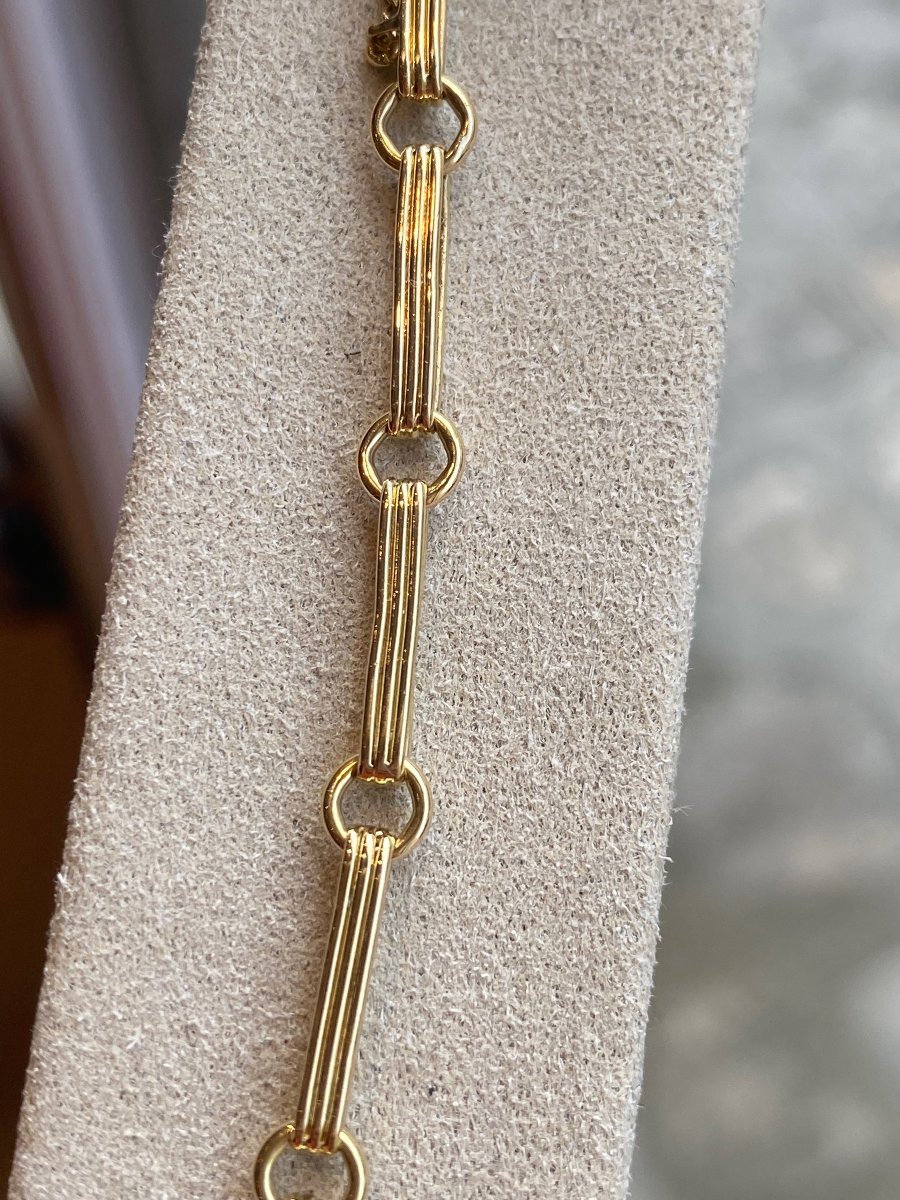 CHAUMET, BRACELET VINTAGE MAILLE JASERON-photo-4