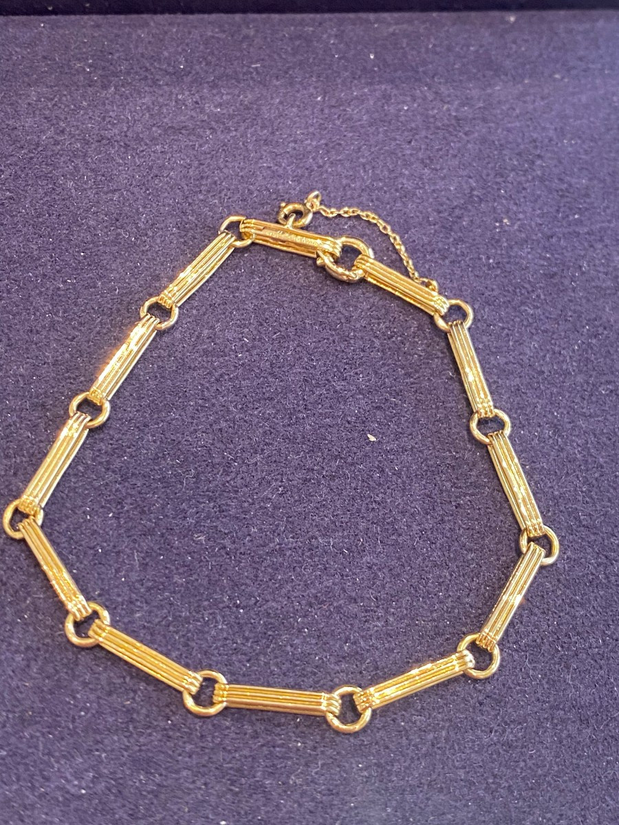 CHAUMET, BRACELET VINTAGE MAILLE JASERON