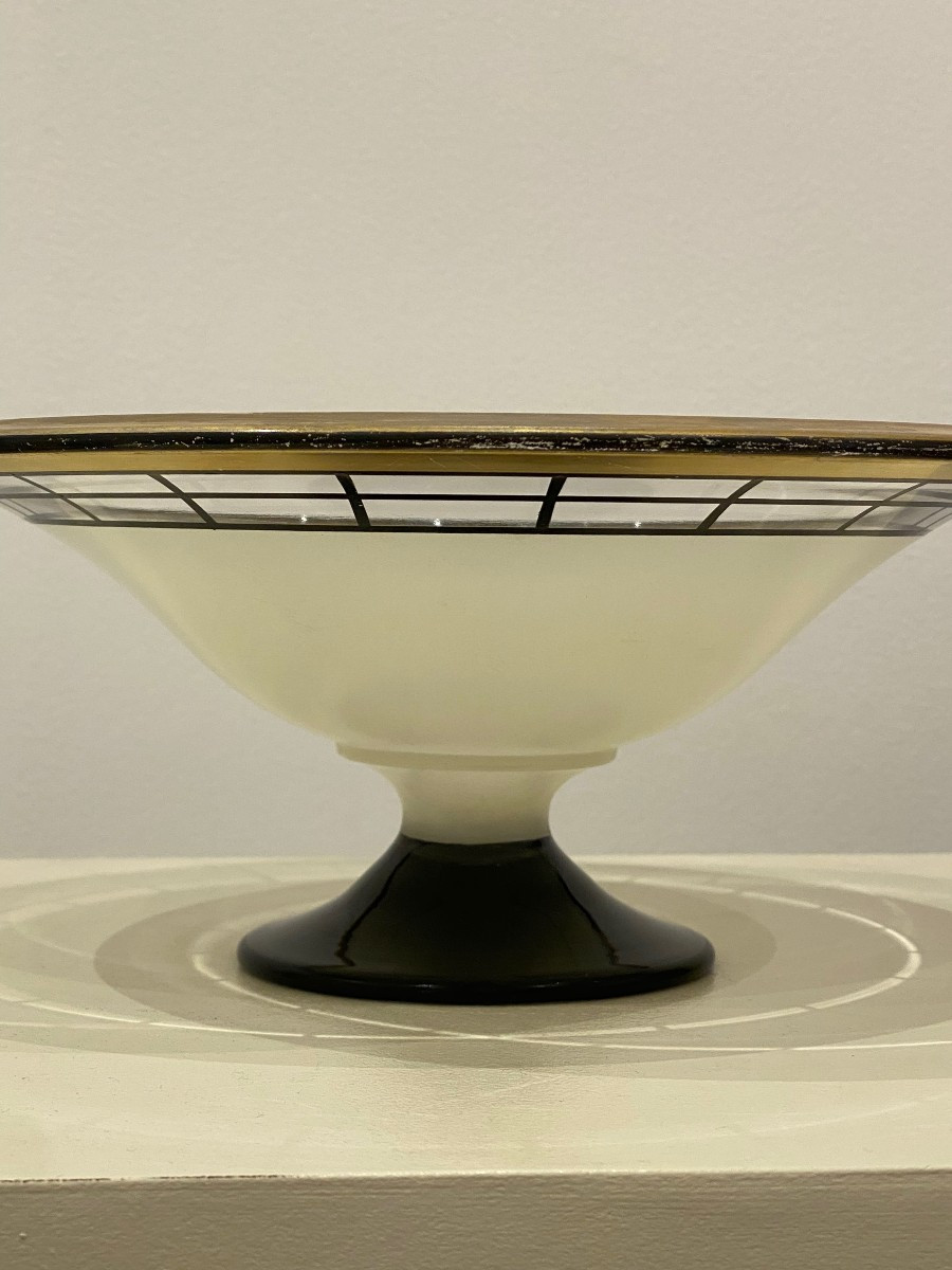 WESTMORELAND AND GLASS Cie, COUPE SUR PIED ART DECO-photo-2