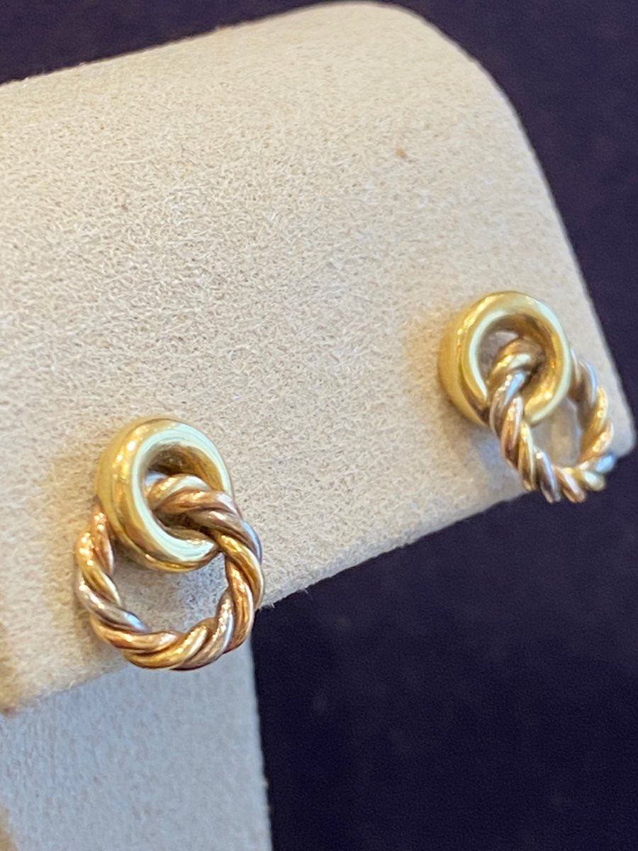 Boucles d'oreilles trois ors  -photo-2