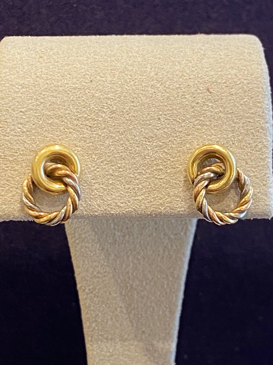 Boucles d'oreilles trois ors  -photo-3