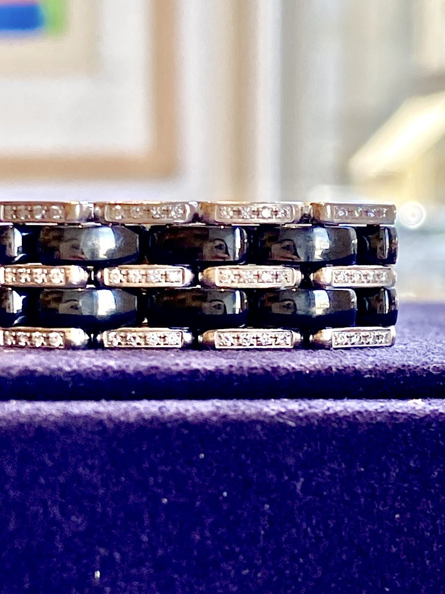 CHANEL, BAGUE ULTRA  CERAMIQUE  & DIAMANTS-photo-3