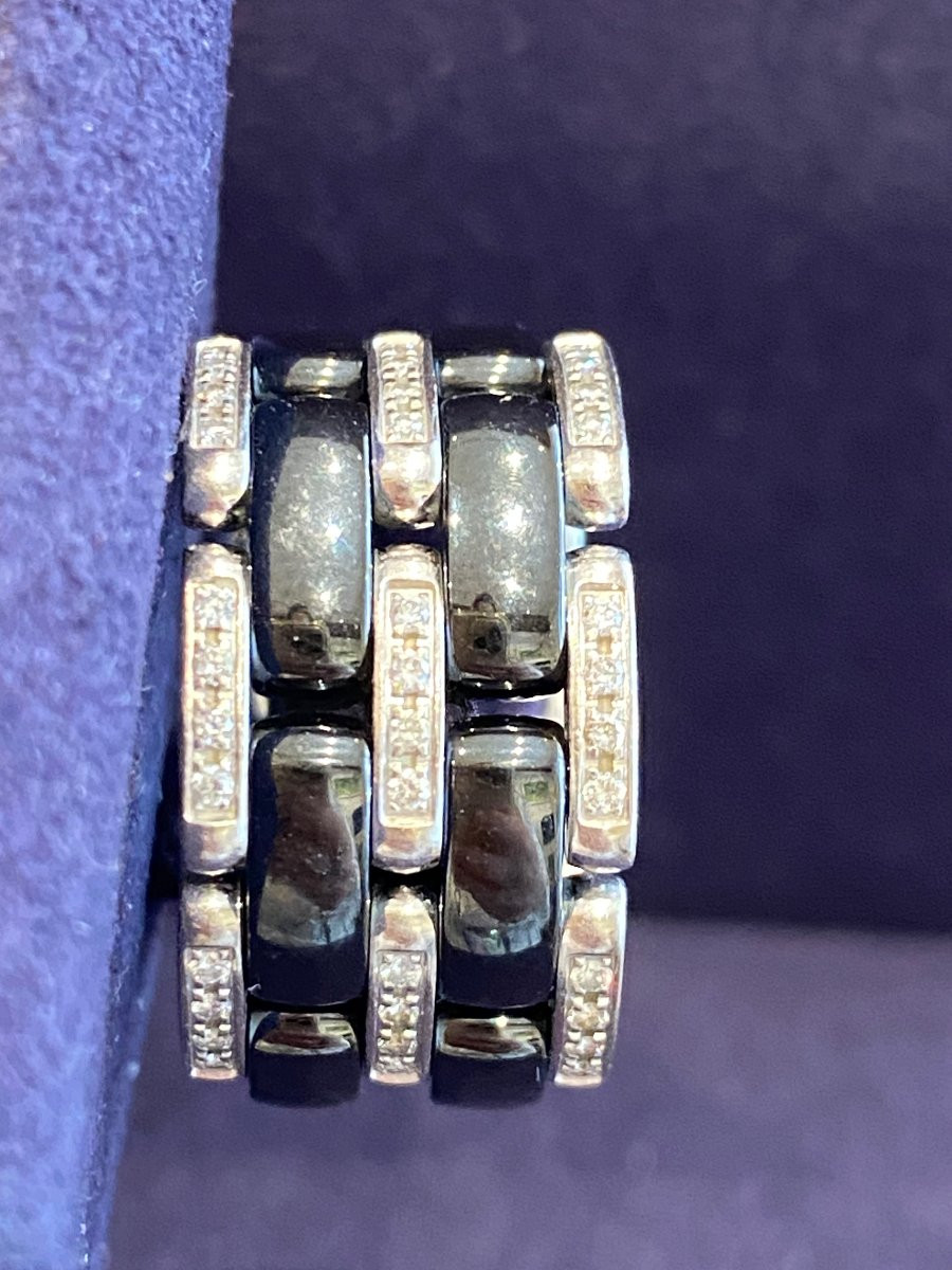 CHANEL, BAGUE ULTRA  CERAMIQUE  & DIAMANTS-photo-1