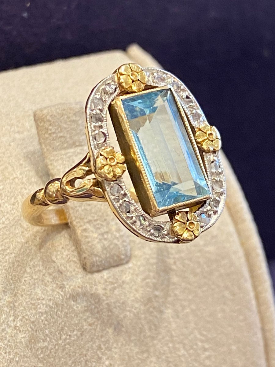 Antique Aquamarine Ring-photo-2