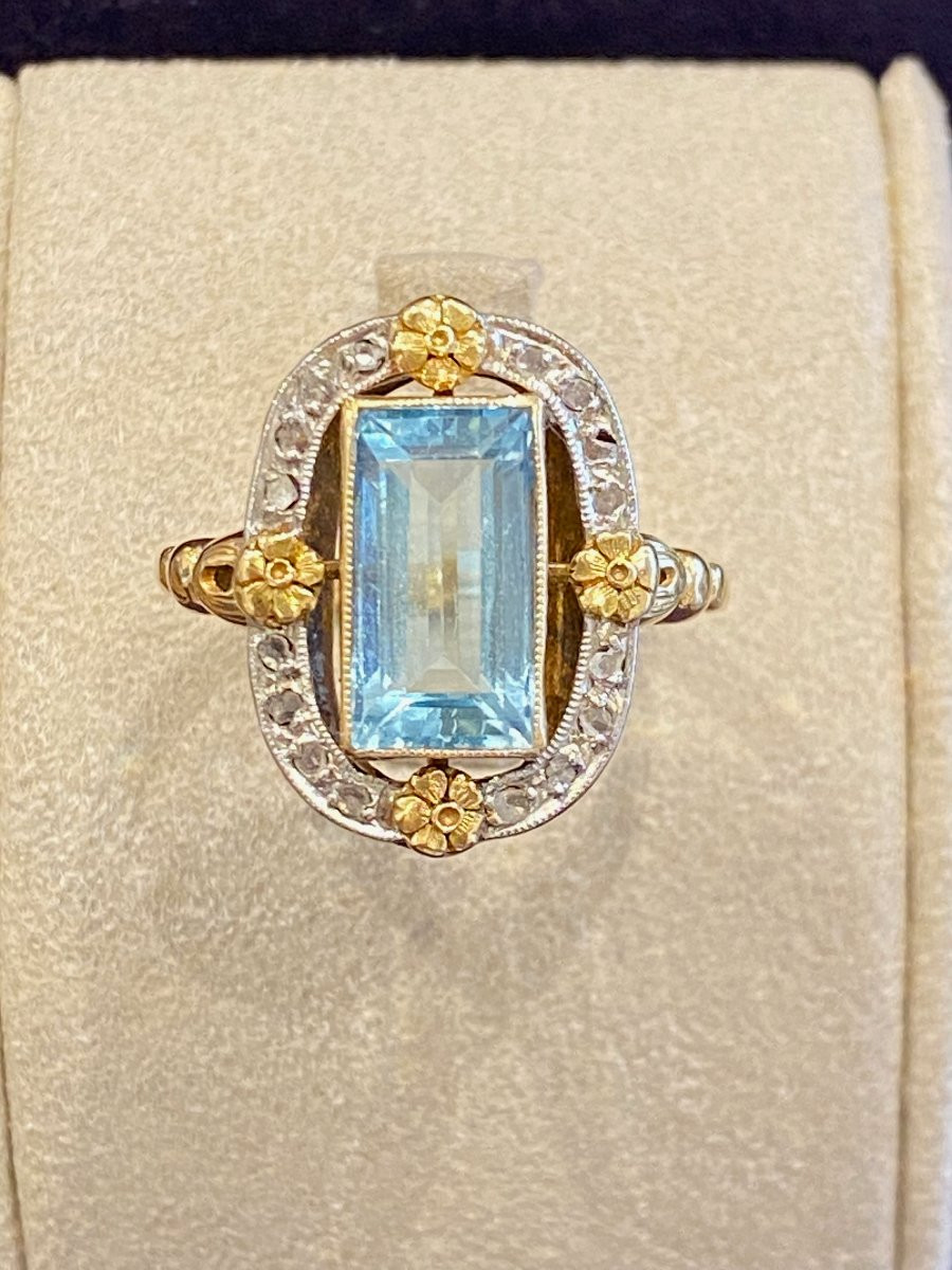 Antique Aquamarine Ring-photo-3