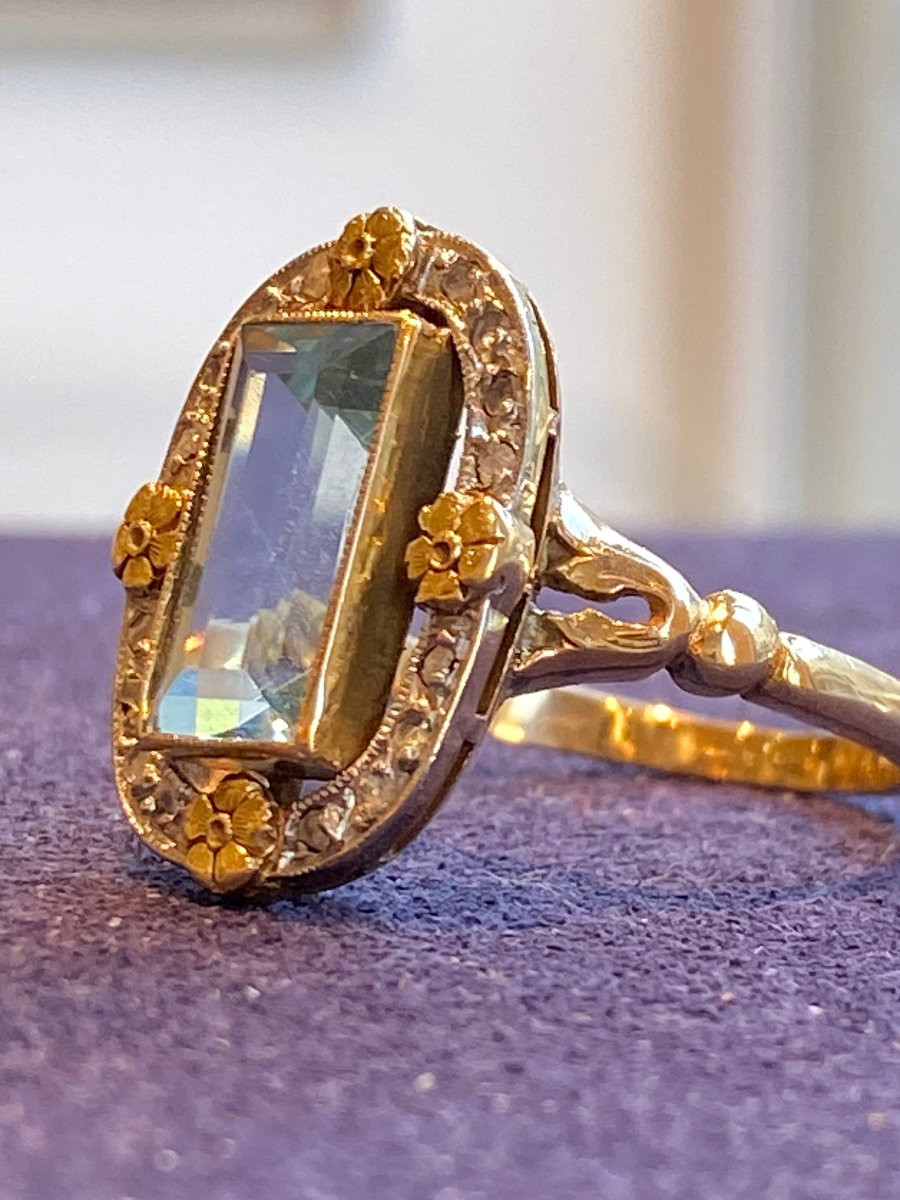 Antique Aquamarine Ring-photo-2