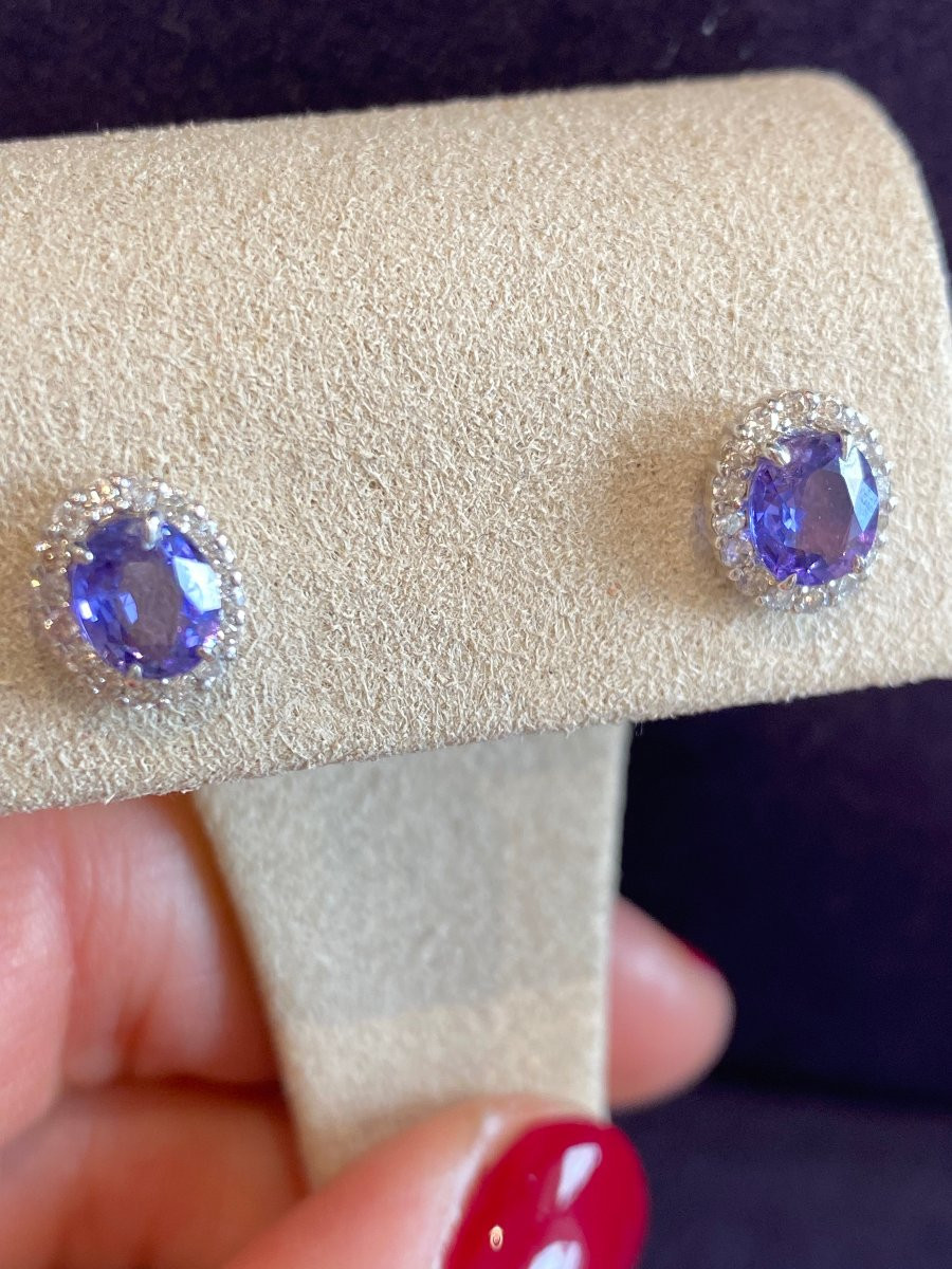 Sapphire Color Change Earrings-photo-2