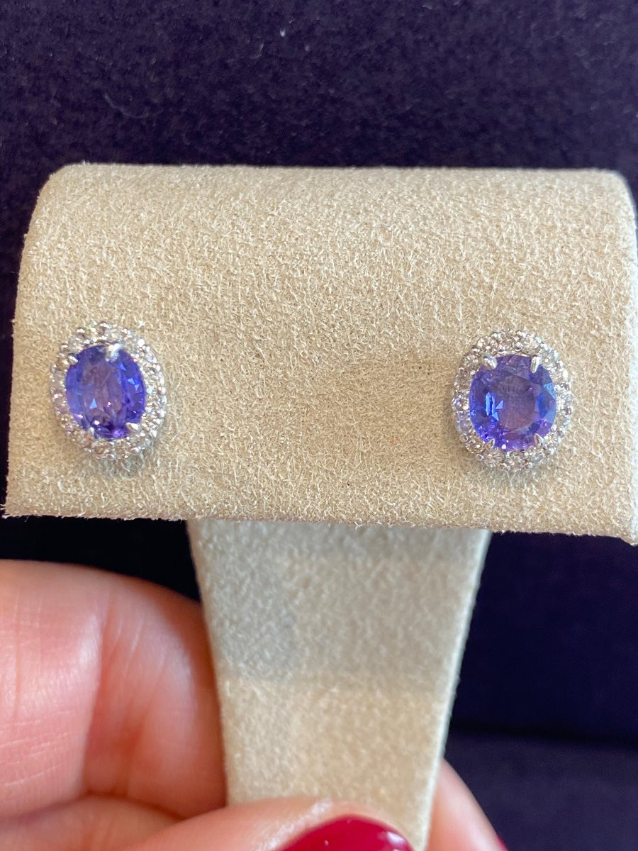 Sapphire Color Change Earrings-photo-1