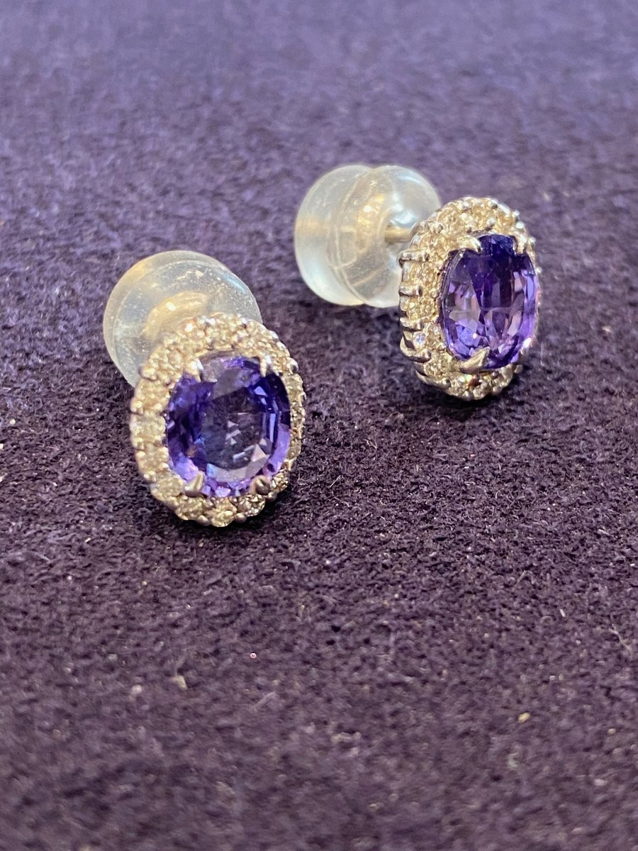 Sapphire Color Change Earrings-photo-2