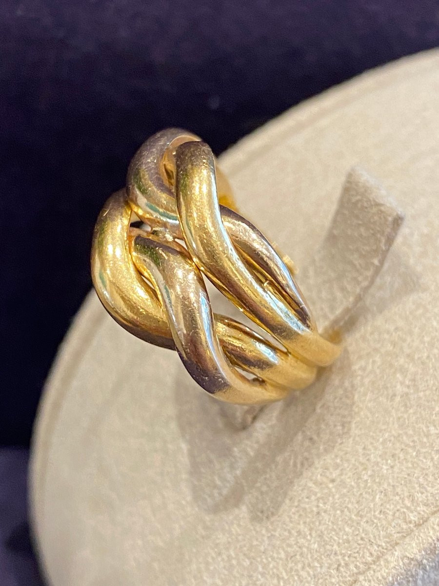 BAGUE EN OR A MOTIF DE TORSADES-photo-2