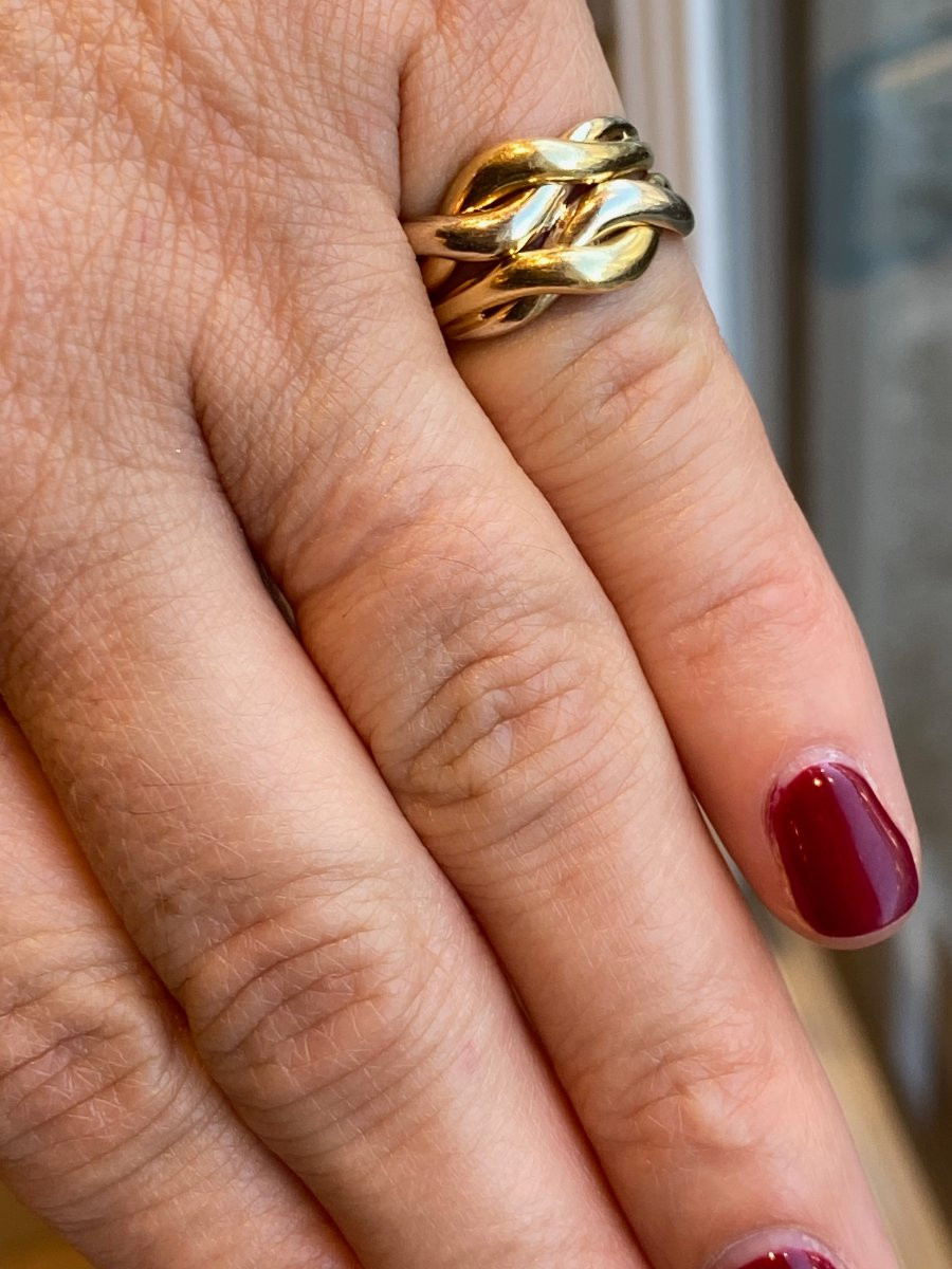 BAGUE EN OR A MOTIF DE TORSADES-photo-2