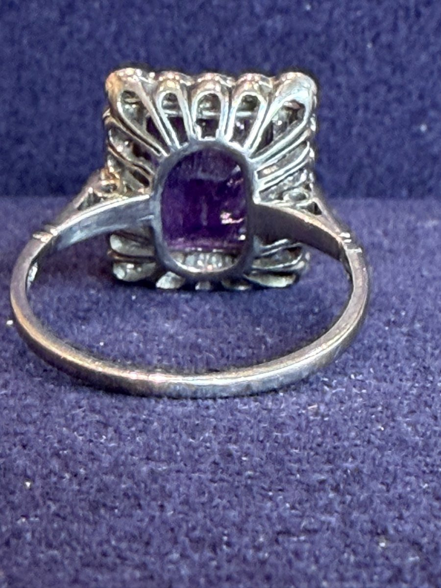 Antique Amethyst & Diamond Ring-photo-1