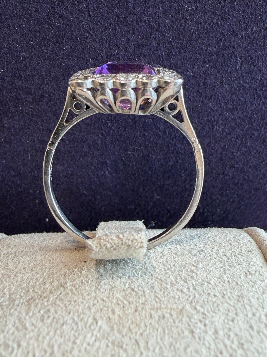 Antique Amethyst & Diamond Ring-photo-5