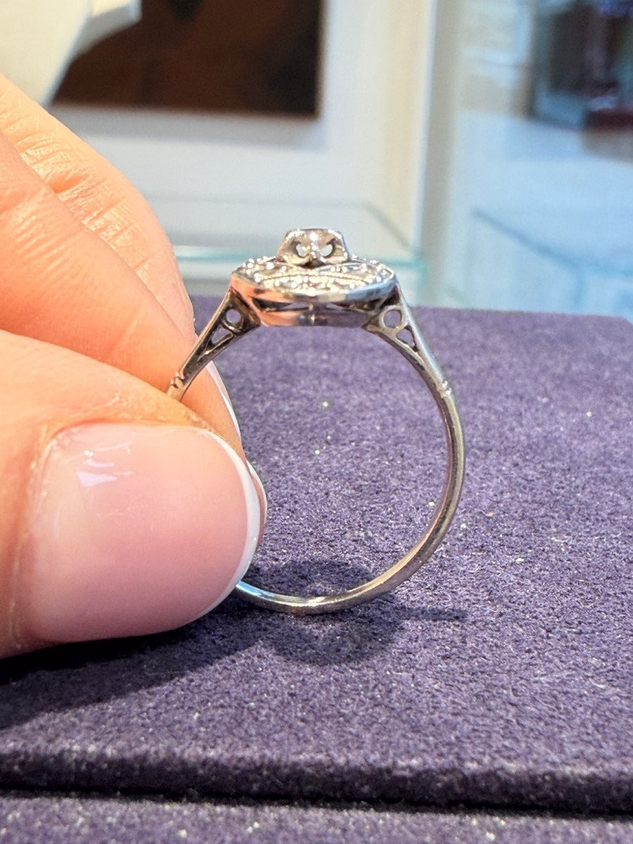 BAGUE NAVETTE ART DECO-photo-2