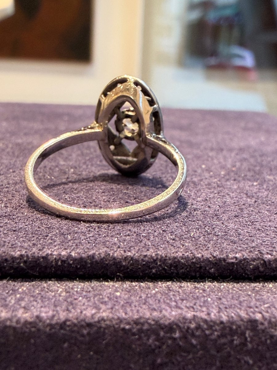 BAGUE NAVETTE ART DECO-photo-3