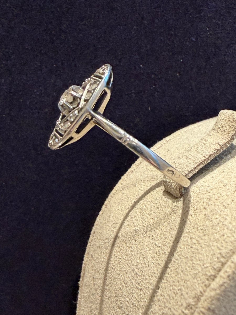 BAGUE NAVETTE ART DECO-photo-4