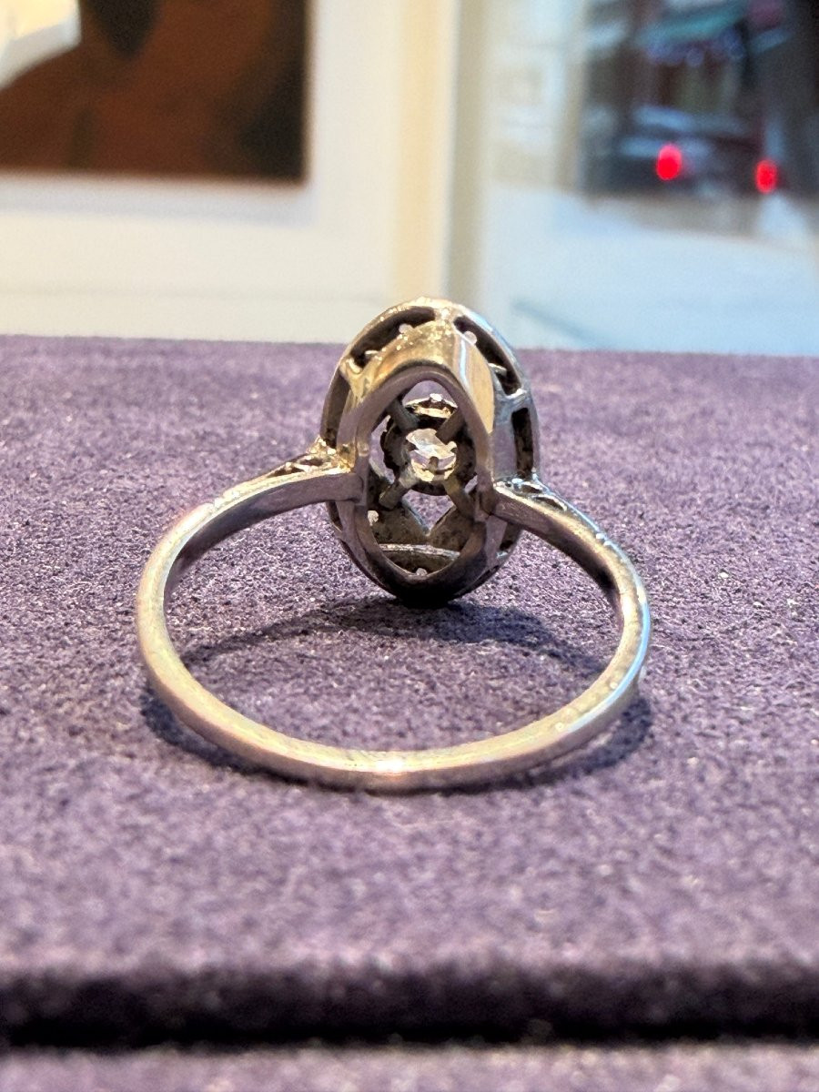 BAGUE NAVETTE ART DECO-photo-2