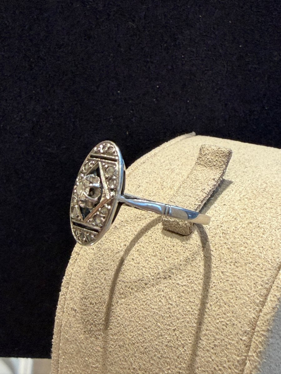 BAGUE NAVETTE ART DECO-photo-3