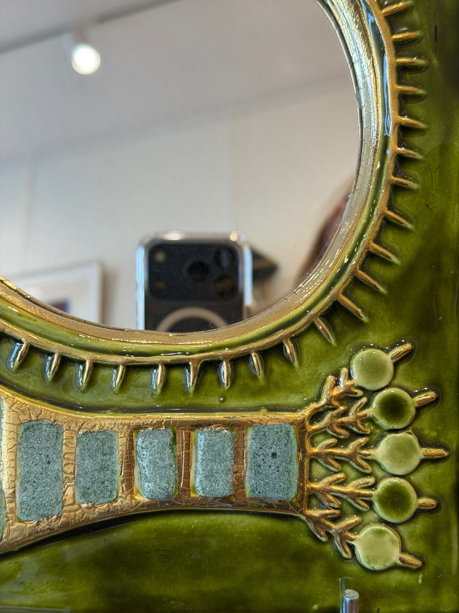 Mithe Espelt (1923-2020), “peacock” Mirror-photo-3