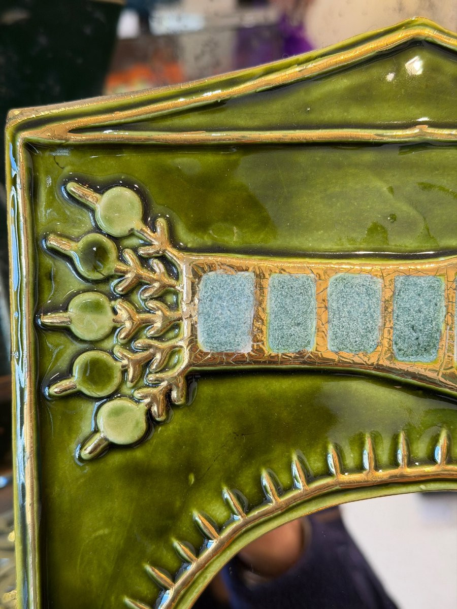 Mithe Espelt (1923-2020), “peacock” Mirror-photo-3