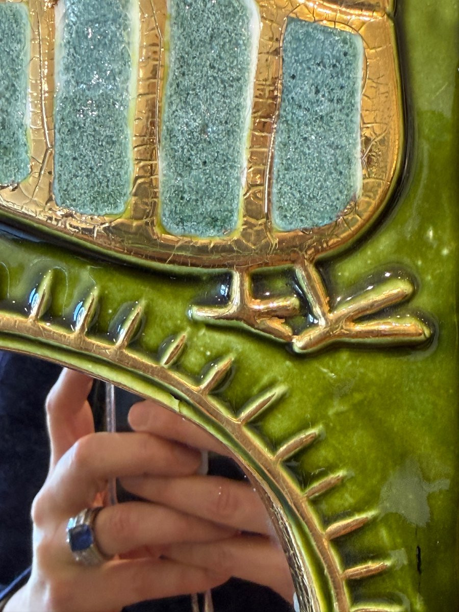 Mithe Espelt (1923-2020), “peacock” Mirror-photo-5