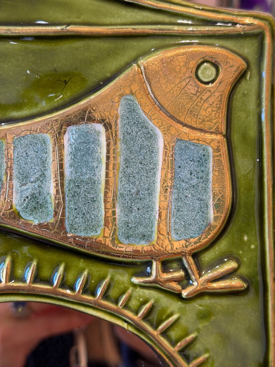 Mithe Espelt (1923-2020), “peacock” Mirror-photo-6