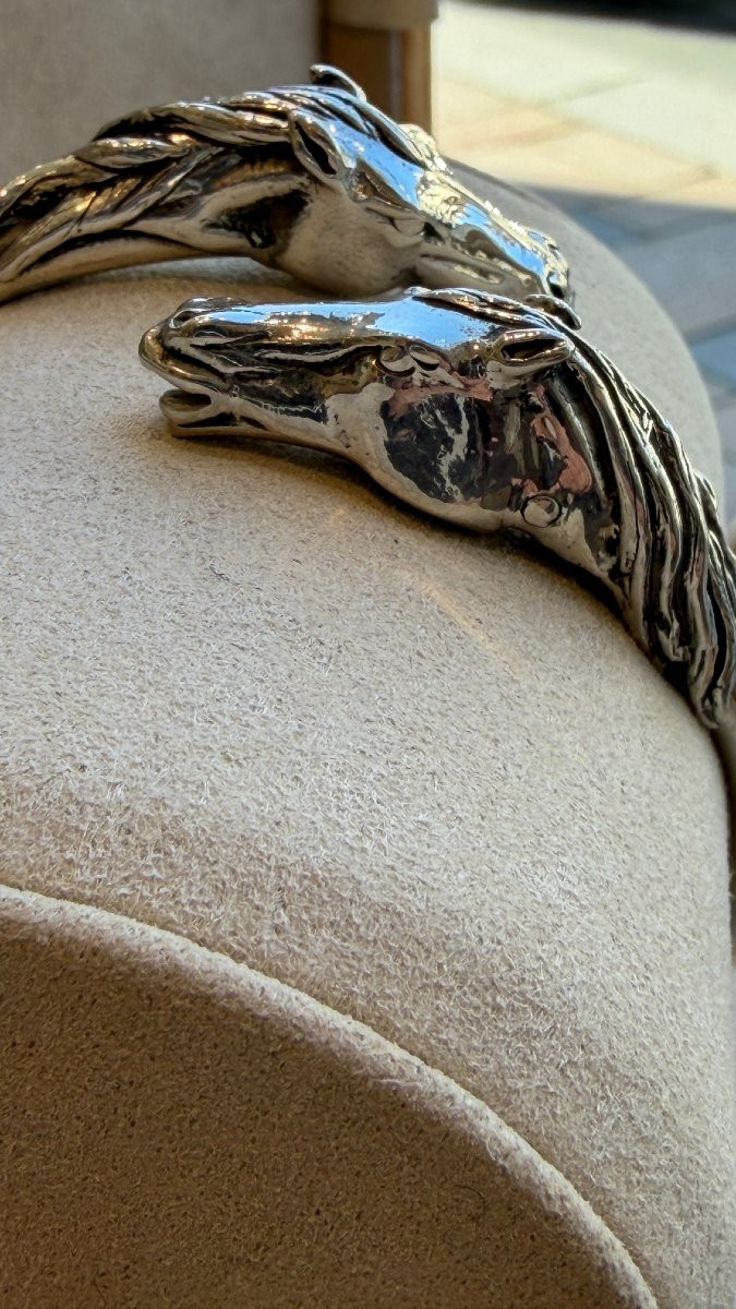 ARTHUS BERTRAND, BRACELET ARGENT TETES DE CHEVAUX-photo-2