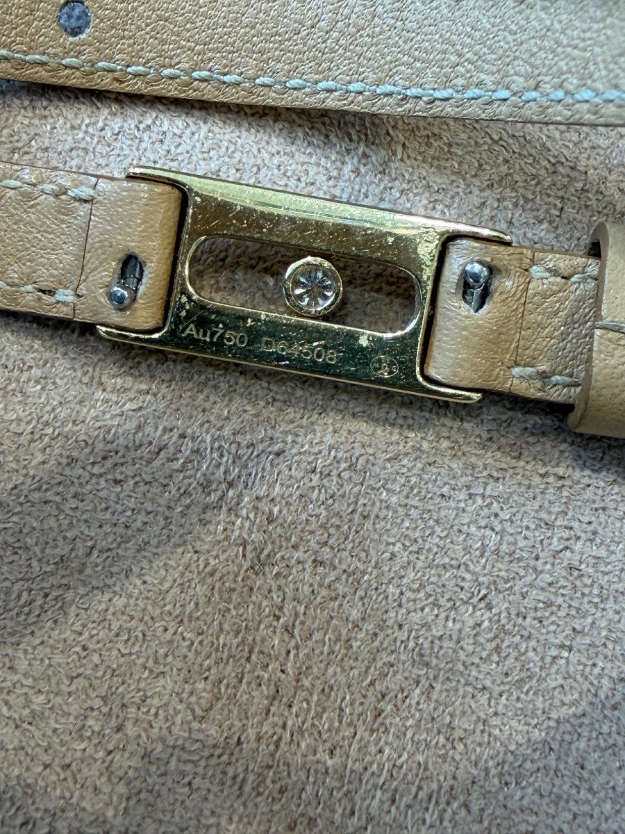 Messika, My Move Bracelet Yellow Gold & Beige/camel Leather-photo-3
