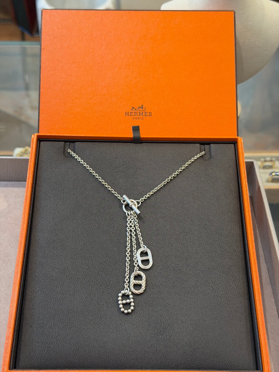 Hermes, Parade Silver Necklace-photo-2